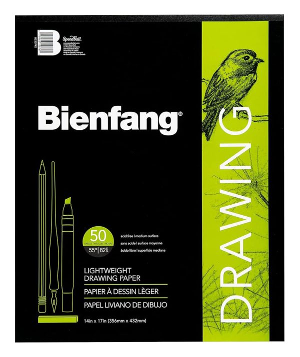 Bloc 50 hojas para dibujo 14 x 17 pulgadas 82 gramos Bienfang R230742 frente