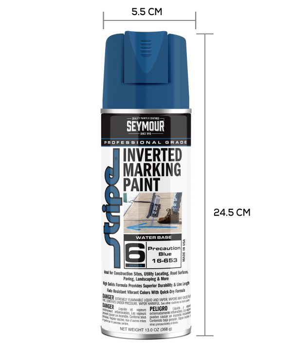 Pintura en aerosol boquilla invertida 17 oz Seymour medidas