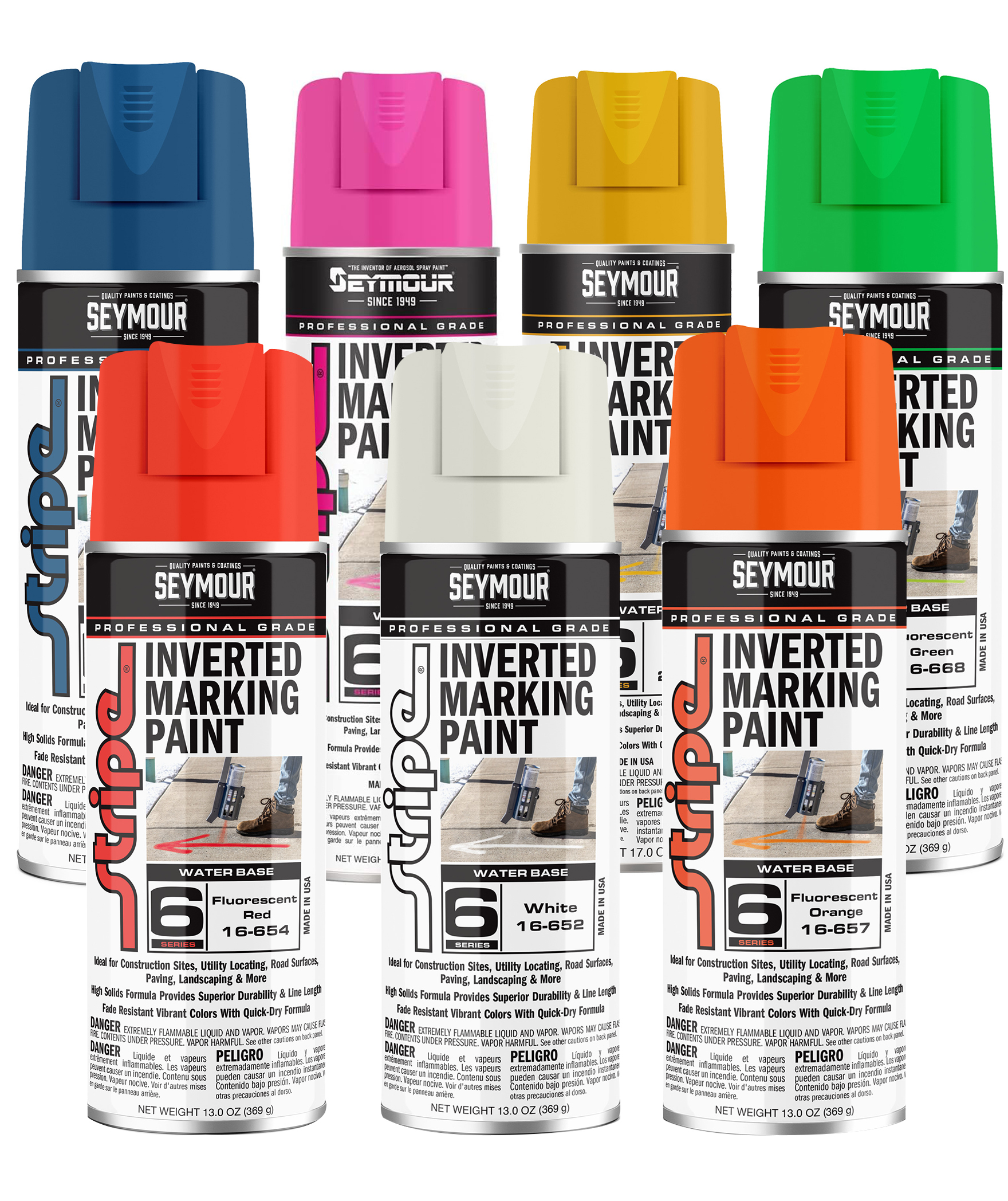 Pintura en aerosol boquilla invertida 17 oz Seymour