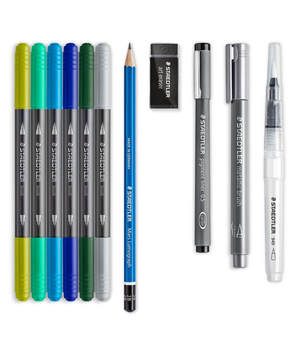 Set Staedtler para lettering acuarela incluye