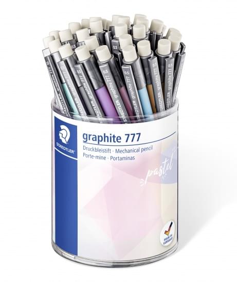 Tarro de portaminas colores pastel 0.5mm. de grafito Staedtler graphite 777 KP36PA