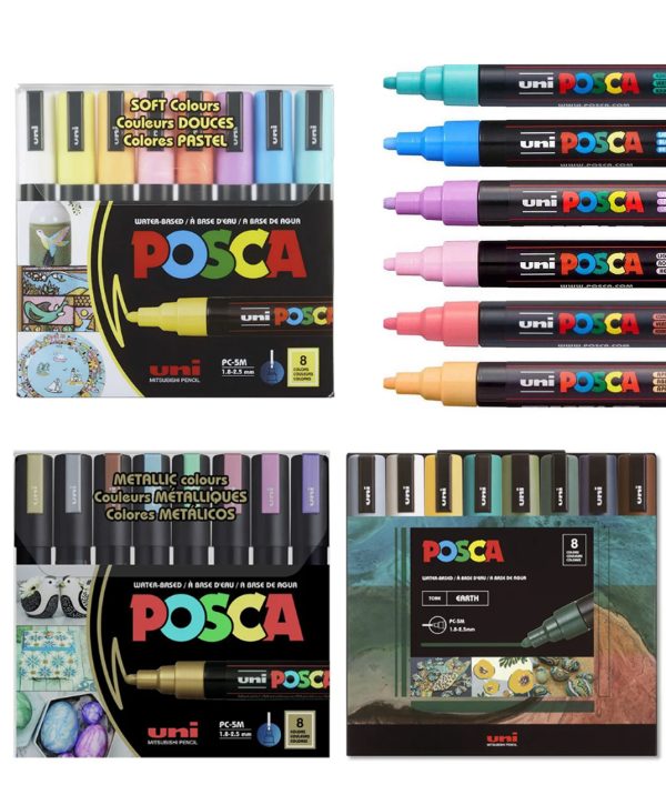 Sets marcadores Posca PC-5M de pintura acrílica punta media