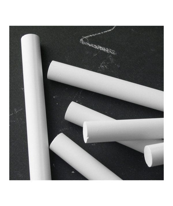 Tiza blanca caja de 10 unidades Chalk Mungyo uso