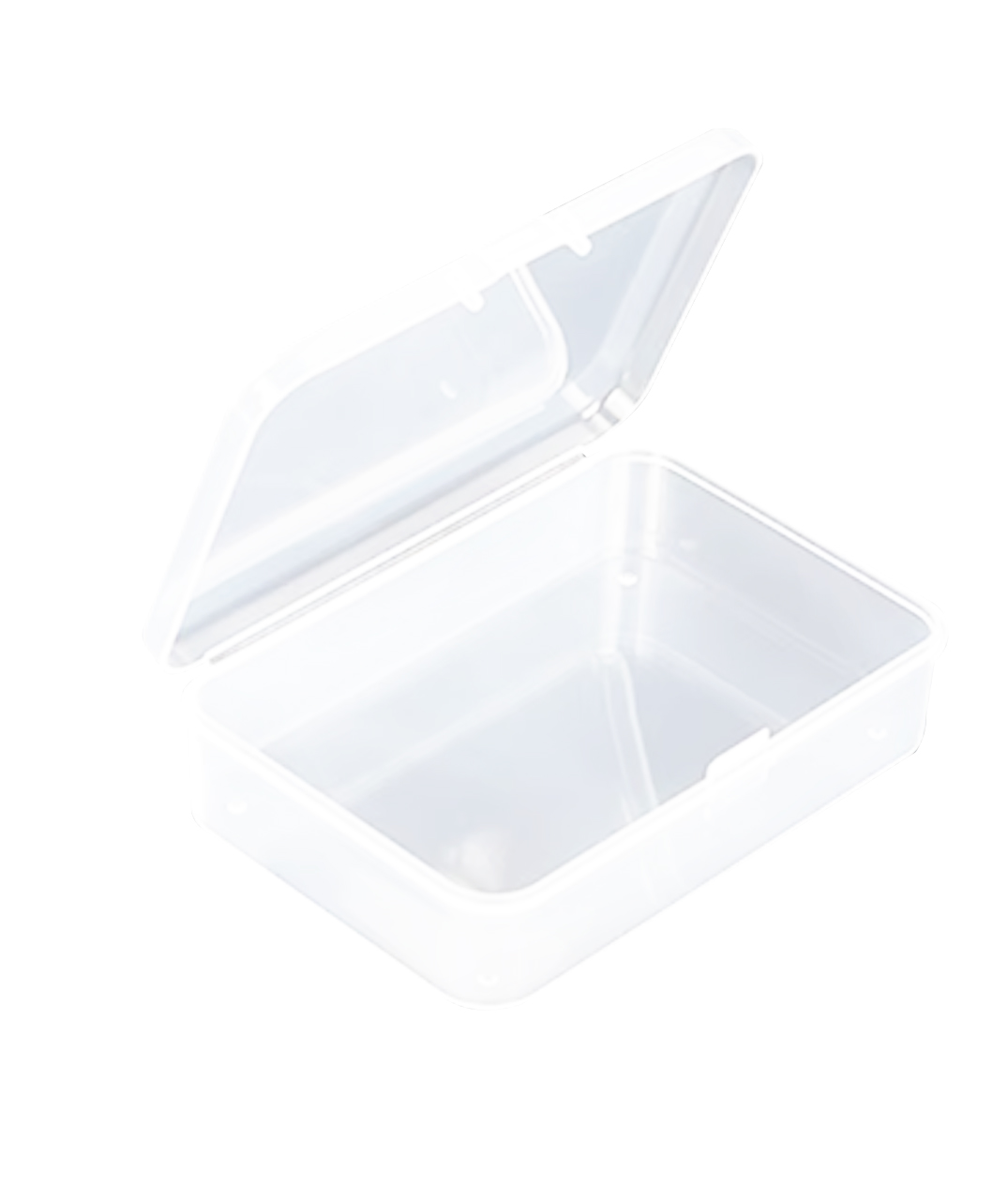 Caja plastica transparente para borrador