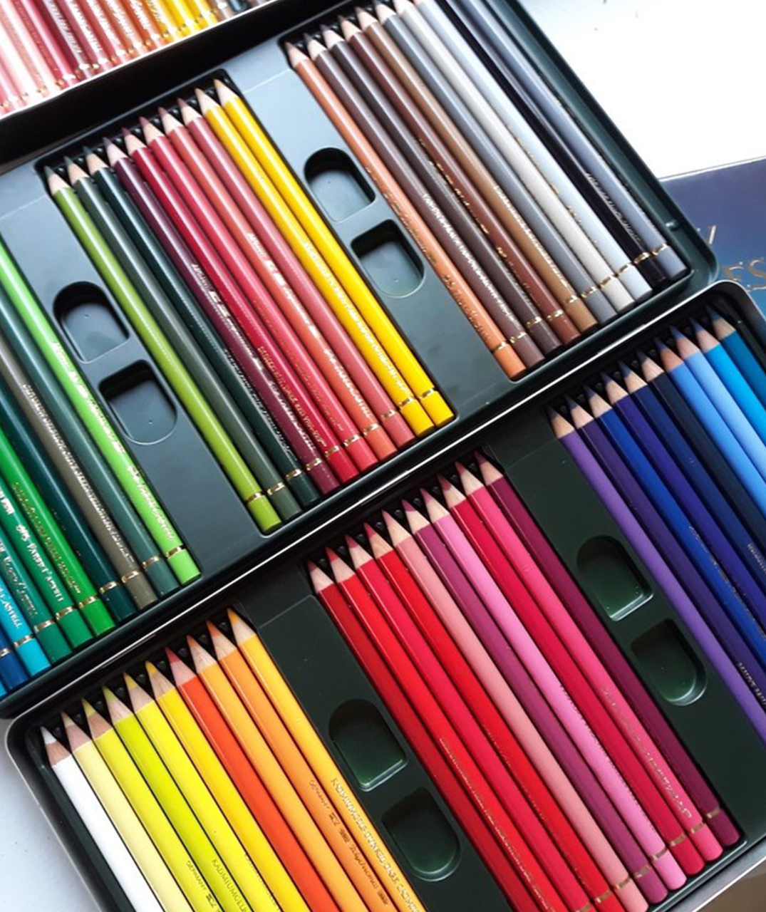 Cajas metálicas lápices de color Faber Castell Polychromos estuche caja