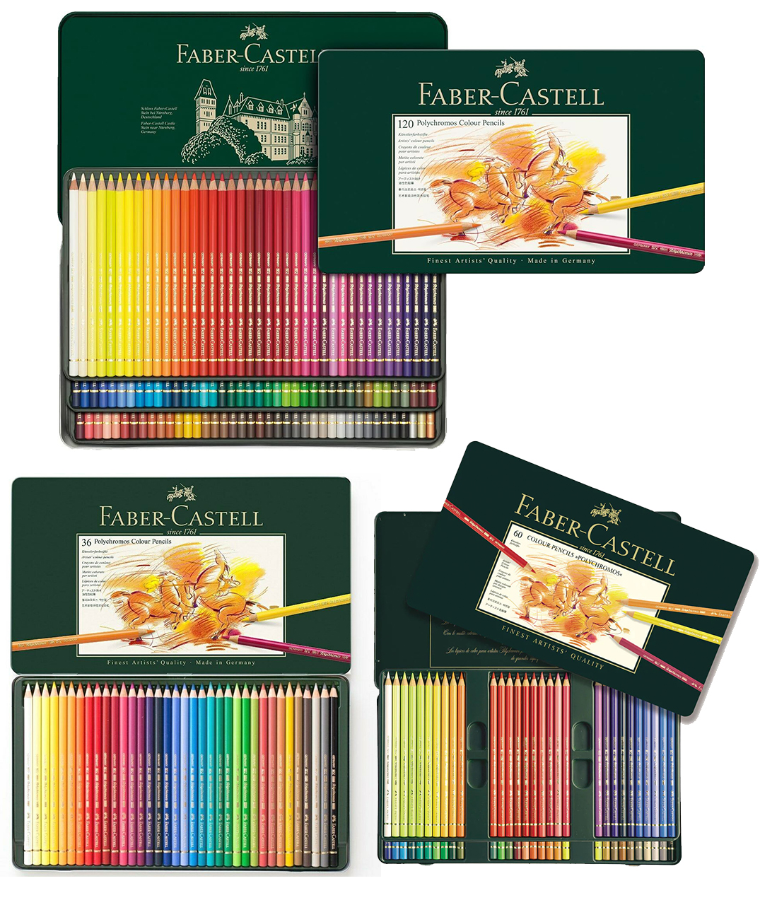 Cajas metálicas lápices de color Faber Castell Polychromos