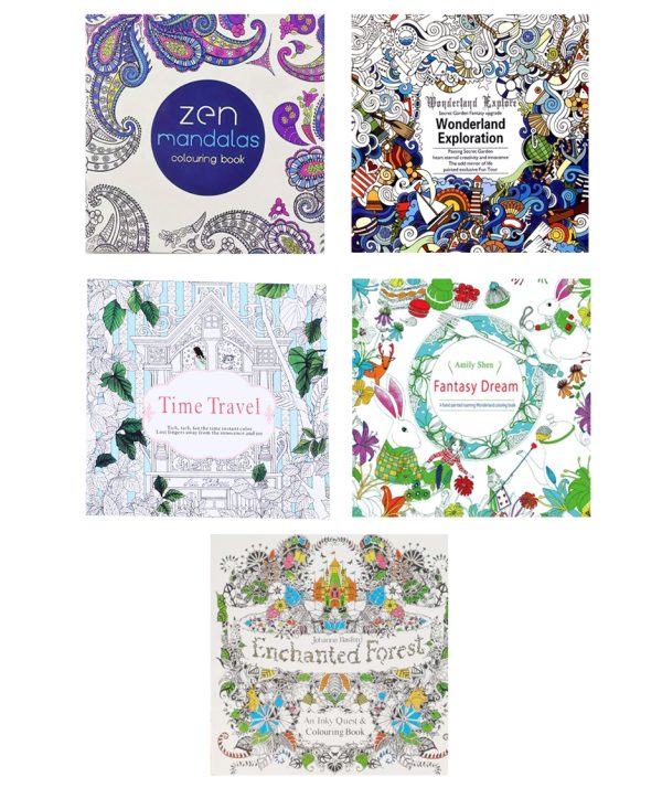 Libros para colorear de mandalas 185 x 185 mm