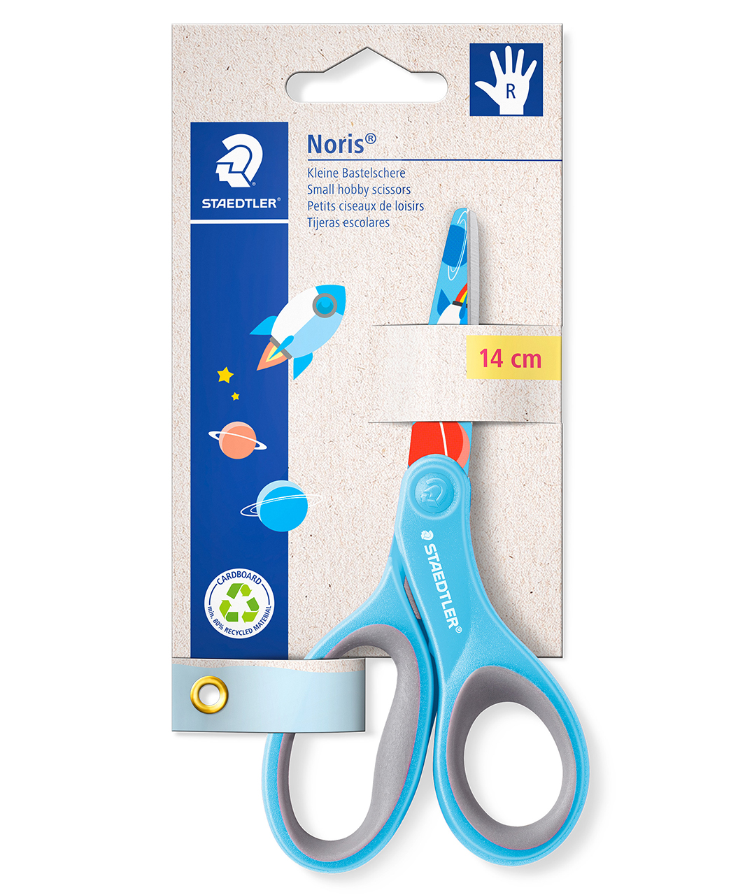 Tijeras infantiles de 14 cm Staedtler Noris azul