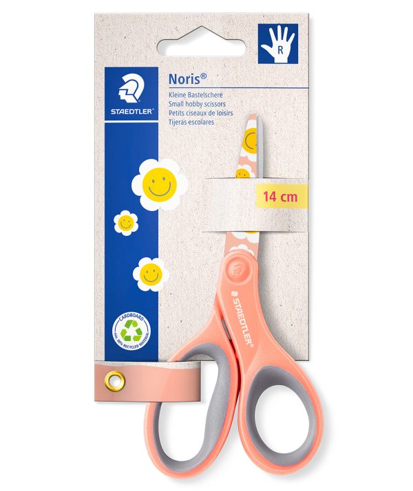 Tijeras infantiles de 14 cm Staedtler Noris durazno