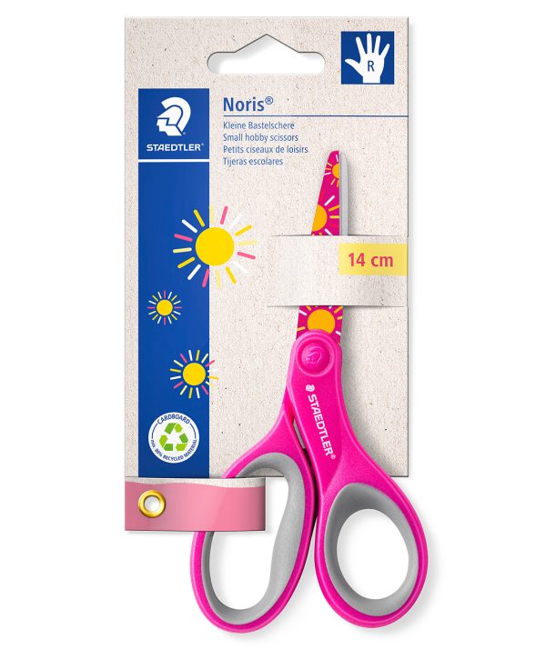 Tijeras infantiles de 14 cm Staedtler Noris rosadas